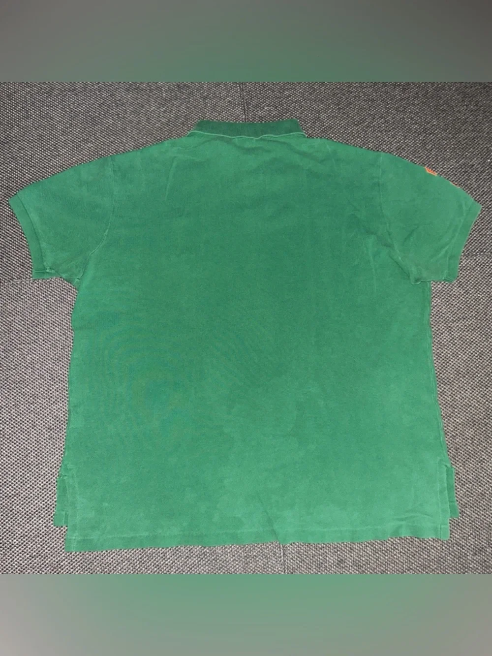 90s Polo Ralph Lauren Green Polo Shirt with Orange Pony